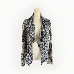 Silk Satin Kimono Cardigan S Wearable Art Hippie Asian Japanese Feminine Floral